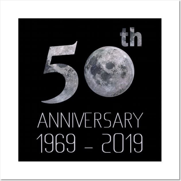 Moon Landing 50th anniversary Apollo 11 20tg July 1969-2019 Wall Art by BrightShadow